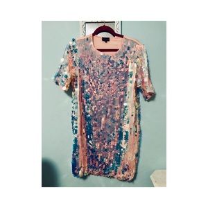 Pretty Little Thing Sequin T-shirt Dress